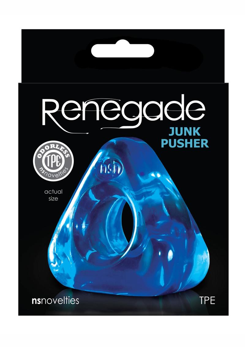 Renegade Junk Pusher Cockring Clear Blue