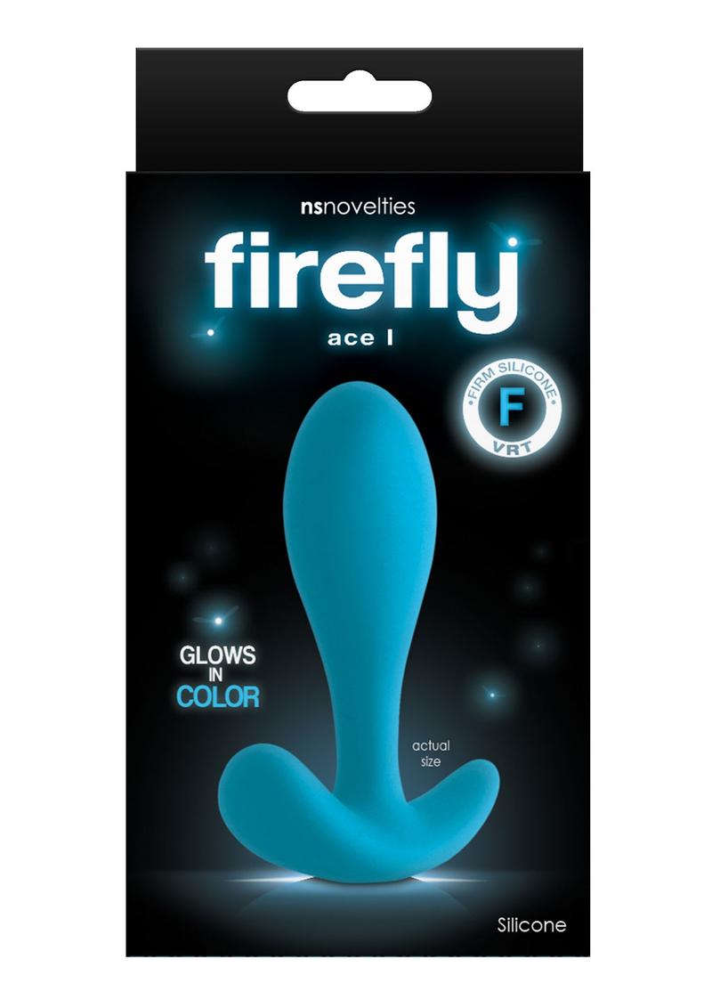 Firefly Ace I Silicone Glow In The Dark Butt Plug Small Blue