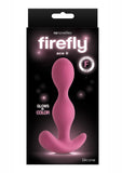 Firefly Ace II Silicone Glow In The Dark Butt Plug Medium Pink