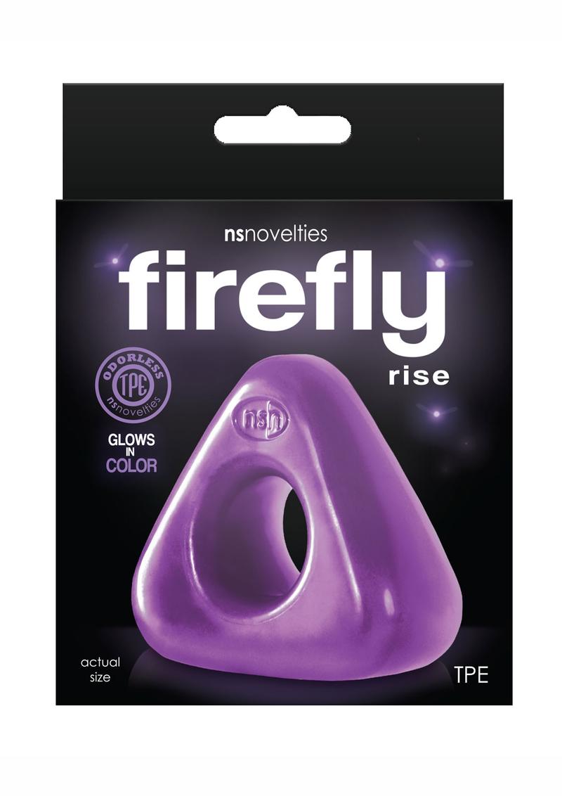 Anillo para el pene Firefly Rise que brilla en la oscuridad, color morado