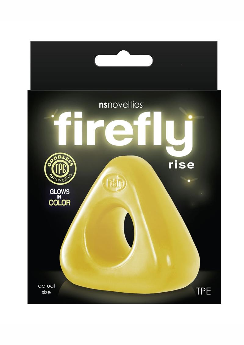 Anillo para el pene Firefly Rise que brilla en la oscuridad, color amarillo