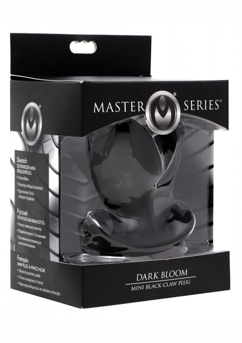 Mini tapón anal con garra negra Master Series Dark Bloom de 3,5 pulgadas