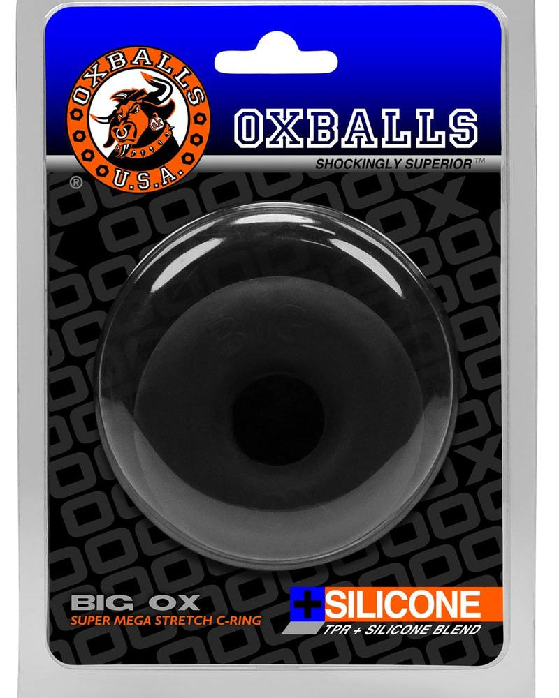 Big Ox Super Mega Stretch Silicone Cock Ring Black Ice