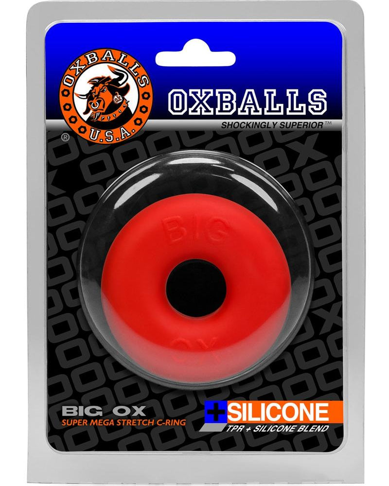 Anillo para el pene de silicona súper elástica Big Ox Red Ice