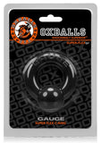 OXBALLS - Gauge Super Flex Cockring - Black / Police Blue / Steel