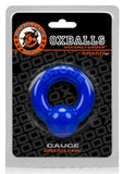 OXBALLS - Gauge Super Flex Cockring - Black / Police Blue / Steel