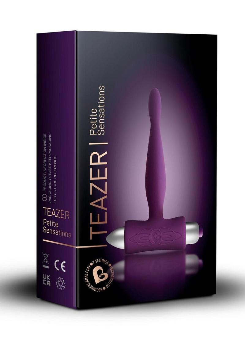 Estimulador anal de silicona de 7 velocidades Teazer de Petite Sensations, resistente al agua, morado