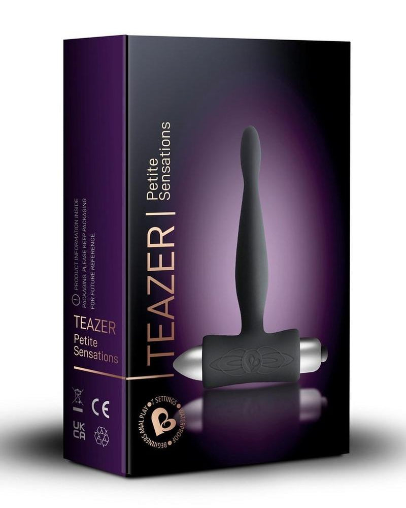 Petite Sensations Teazer 7 Speed Silicone Anal Stimulator Waterproof Black