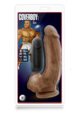 Loverboy Boxer Realistic Vibrating Cock Mocha 9 Inches