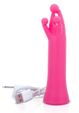 Vibrador estimulador de clítoris recargable por USB de silicona Tri It, resistente al agua, color rosa