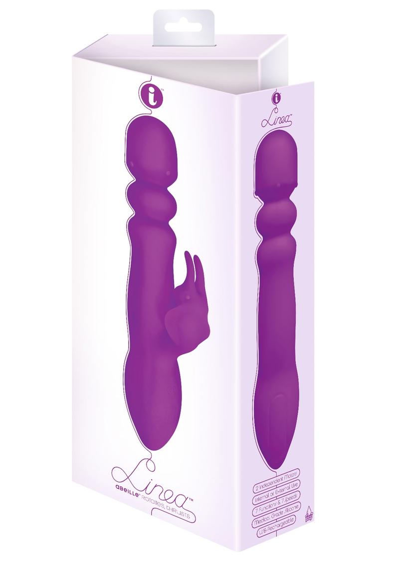 Linea Abeille Silicone Vibrator Waterproof Purple 8.5 Inch