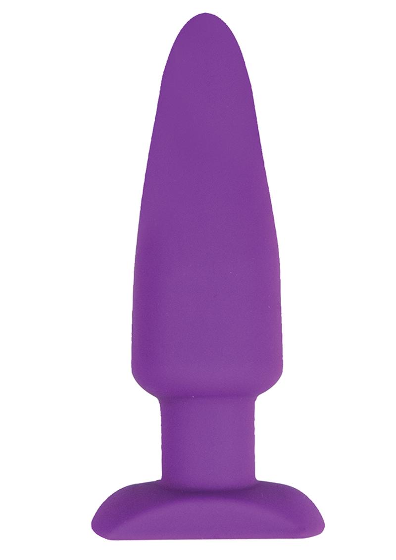 Commander Essential Vibrating Heat Up Plug Silicone USB Rechargeable Anal Plug Waterproof Purple 6.4 Inch