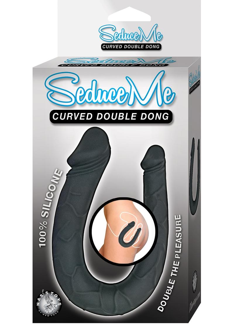 Nasstoys Seduce Me Silicone Curved Double Dong Waterproof Black