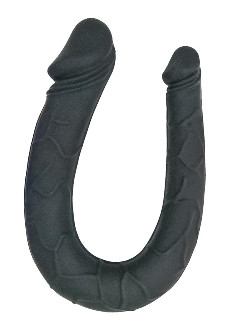 Nasstoys Seduce Me Silicone Curved Double Dong Waterproof Black