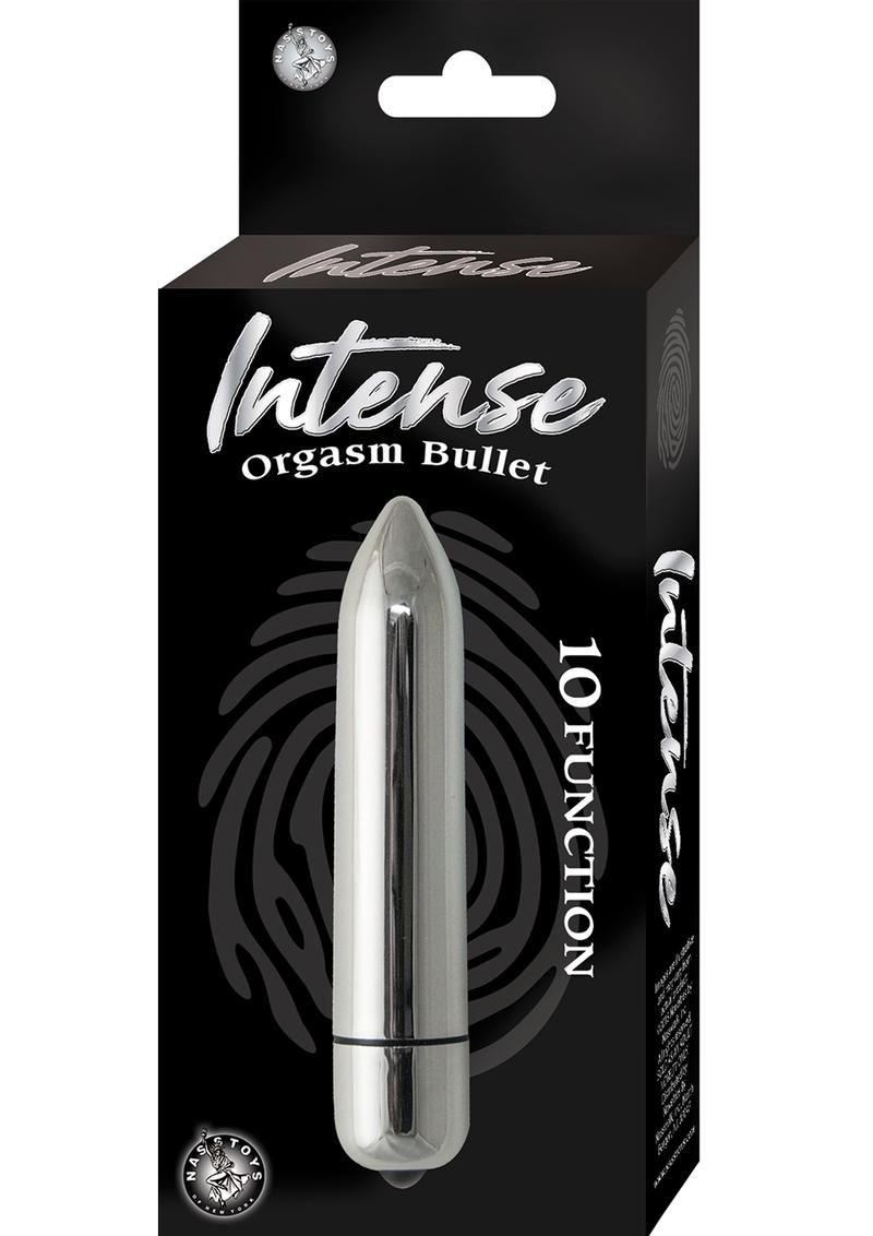 Intense Orgasm Bullet 10X Waterproof Silver 3.5 Inch