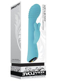 Vibrador de conejo recargable por USB de silicona Aqua Bunny, resistente al agua, 8,4 pulgadas