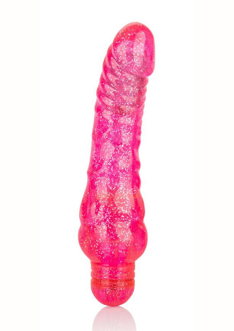 Vibrador Sparkle Glitter Jack resistente al agua, color rosa, 5,75 pulgadas