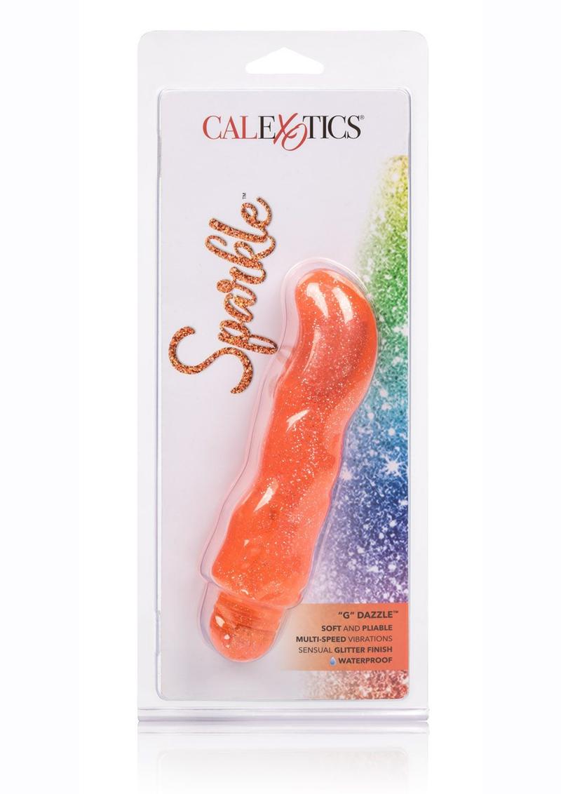 Vibrador Sparkle G Dazzle G Sopt resistente al agua color naranja de 5,25 pulgadas