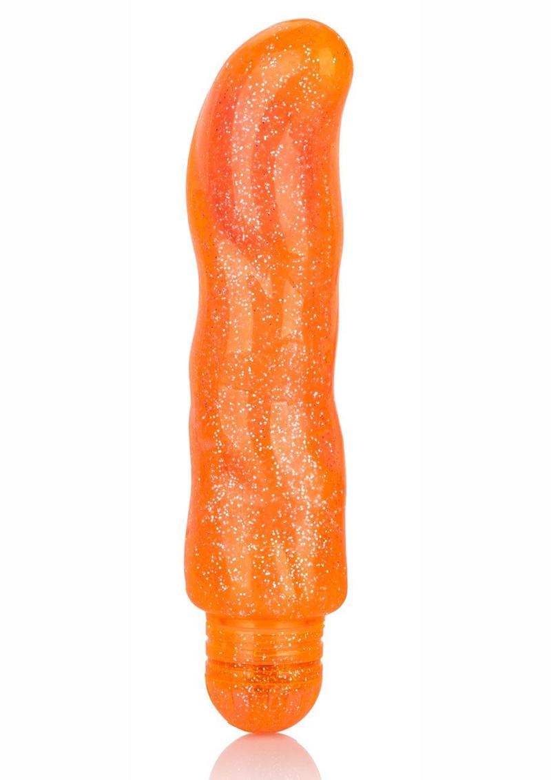 Vibrador Sparkle G Dazzle G Sopt resistente al agua color naranja de 5,25 pulgadas