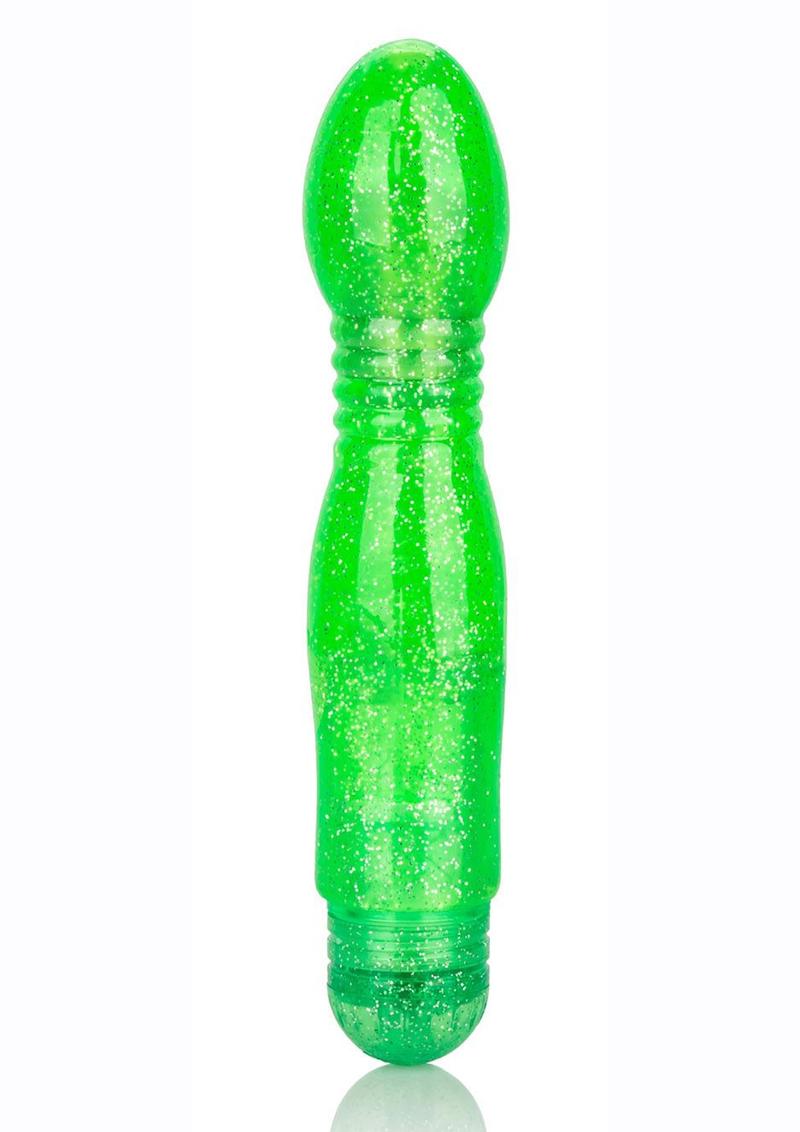 Vibrador Sparkle Twinkle Teaser impermeable verde de 5,5 pulgadas