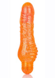 Vibrador Sparkle Shimmer Stud resistente al agua, color naranja, 5,5 pulgadas