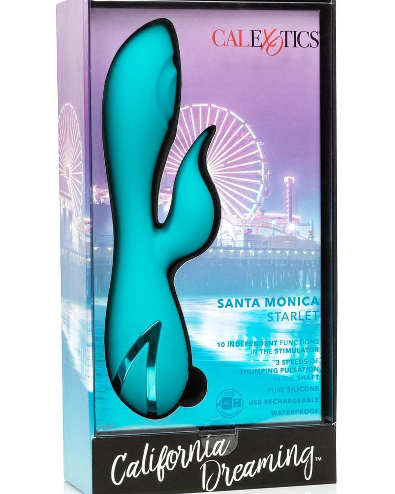 California Dreaming Santa Monica Starlet Silicone Rechargeable Waterproof Teal
