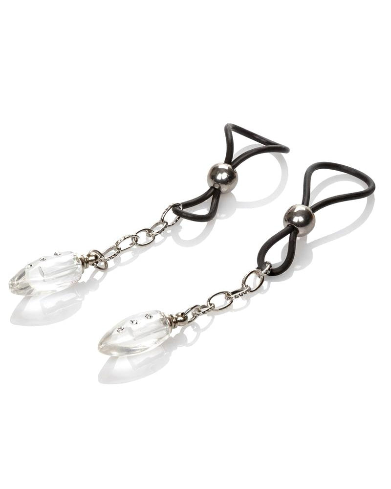 Joyas para pezones sin perforación Nipple Play con forma de lágrima de cristal