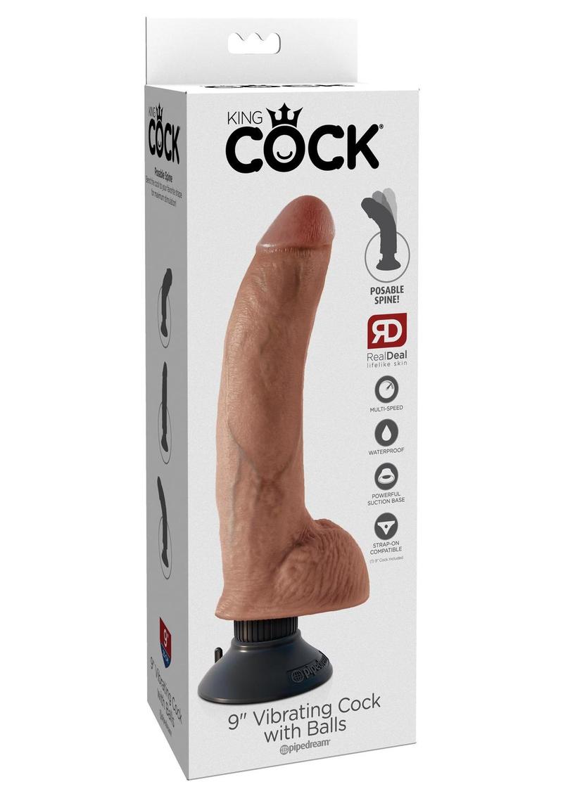 Kc 9 Vibrating Cock W/balls Tan