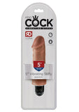 King Cock Vibrating Stiffy Waterproof Tan 5 Inches