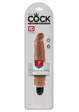 King Cock Vibrating Stiffy Waterproof Tan 7 Inches