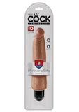 King Cock Vibrating Stiffy Waterproof Tan 8 Inches