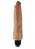 King Cock Vibrating Stiffy Waterproof Tan 8 Inches