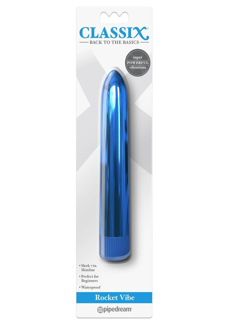 Classix Rocket Vibe Waterproof 7 Inches Blue