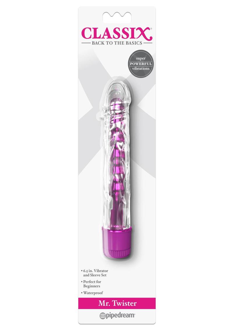 Classix Mr Twister Vibe With Sleeve Set Waterproof Pink 6.5 Inches