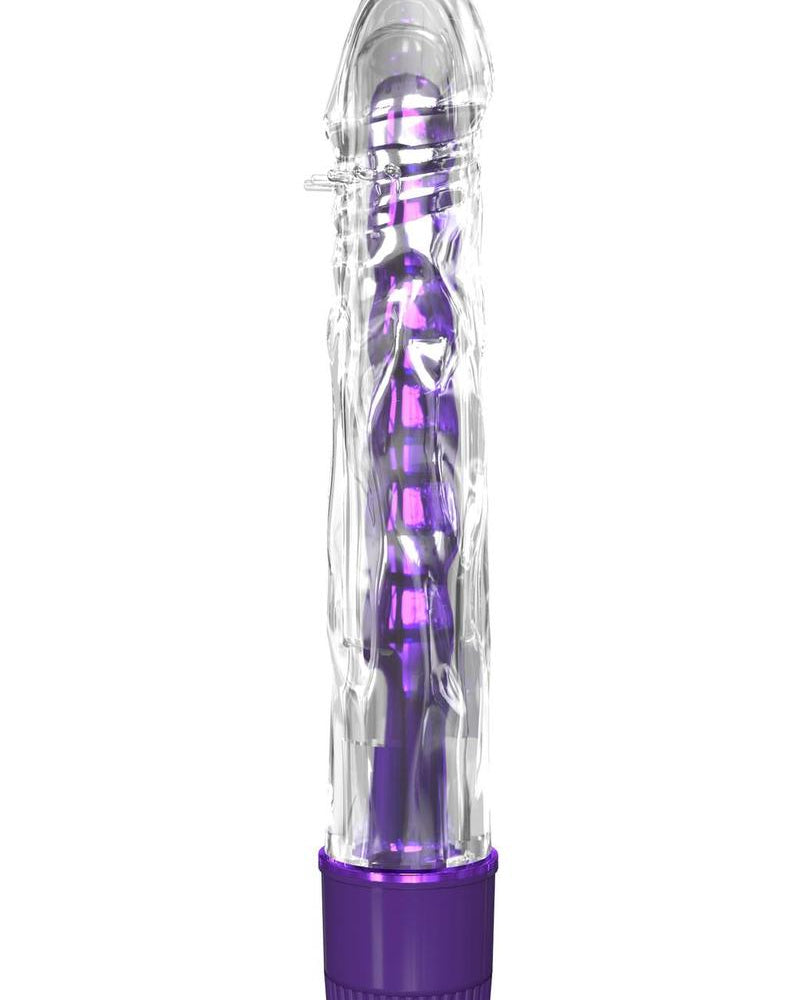 Vibrador Classix Mr Twister con funda, resistente al agua, morado, 6,5 pulgadas