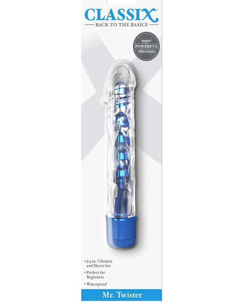 Classix Mr Twister Vibe With Sleeve Set Waterproof Blue 6.5 Inches