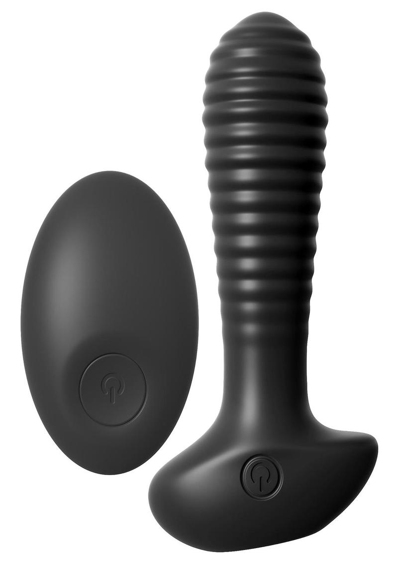 Anal Fantasy Elite Silicone Wireless Remote Control Anal Teaser Waterproof Plug Black  4.7 Inch