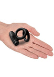 Anillo para el pene de silicona recargable y resistente al agua de color negro Sir Richards Control Vibe Cock And Ball