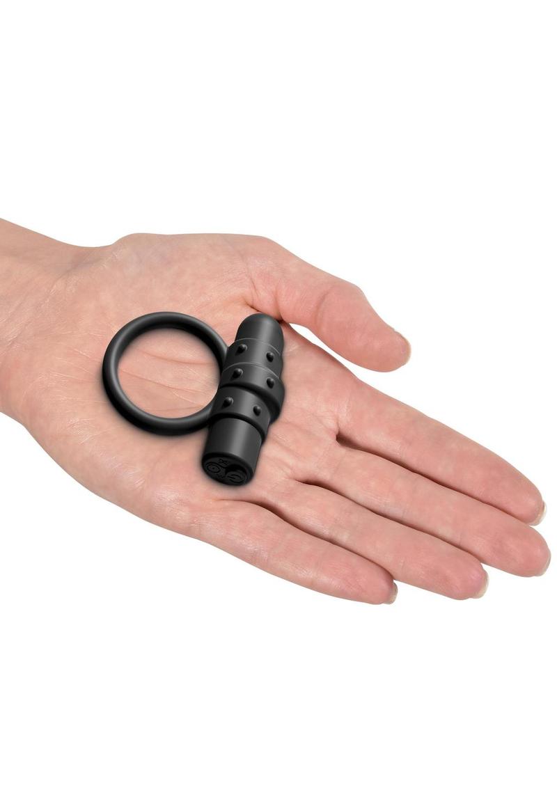 Sir Richards Control Vibe Cock Ring Silicone Rechargeable Waterproof Black