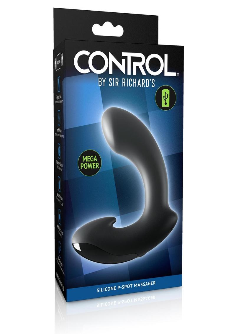 Sir Richards Control P Spot Massager Silicone Rechargeable Waterproof Black