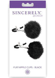 Sincerely Sportsheets Fur Nipple Clips Black