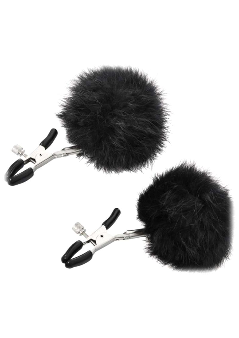 Sincerely Sportsheets Fur Nipple Clips Black