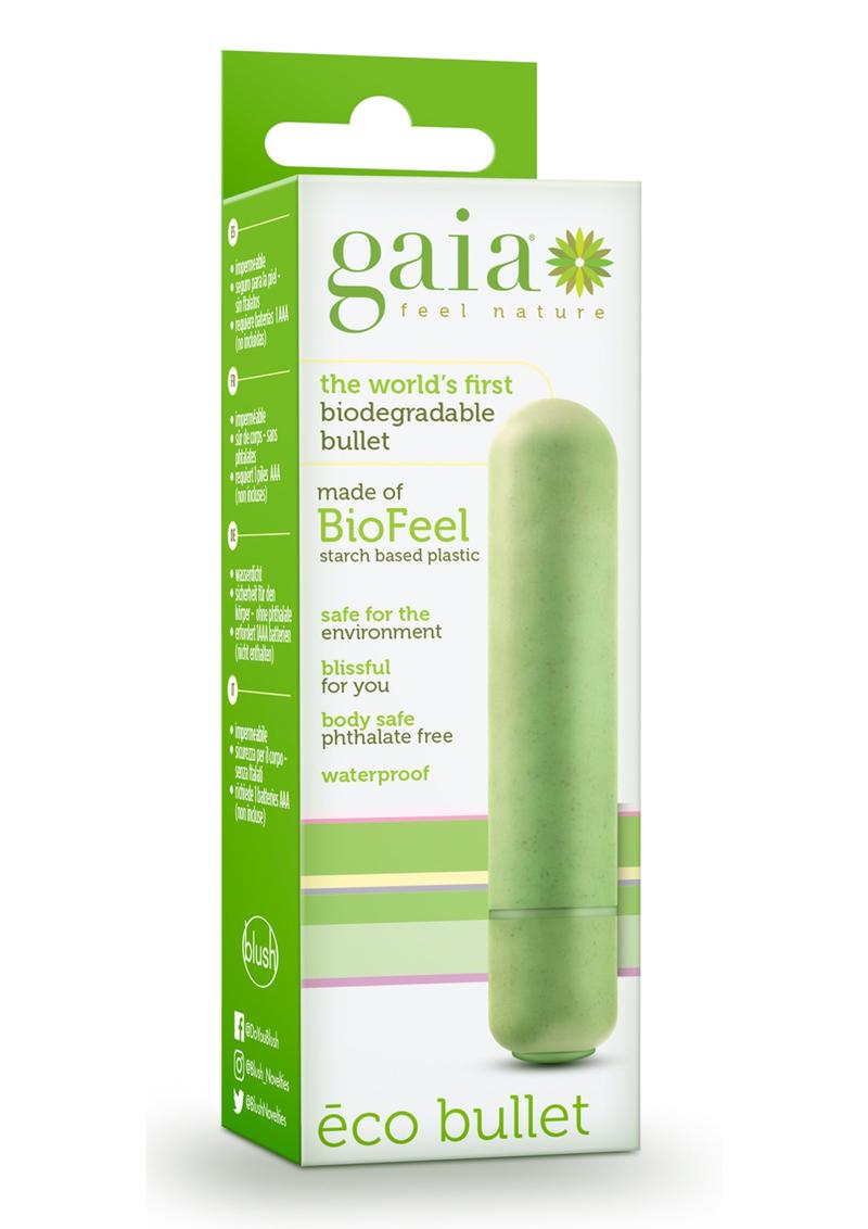 Gaia 1 Speed ​​Eco Bullet Biodegradable Impermeable Verde 3.5 Pulgadas