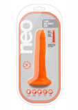 Neo Dual Density Realistic Cock Orange 6 Inch