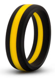 Anillo para el pene de silicona de alto rendimiento Go Pro, color negro y dorado, diámetro de 1,5 pulgadas