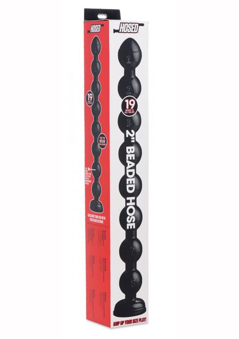 Hosed 2 Beaded Anal Hose Black 19 Inches