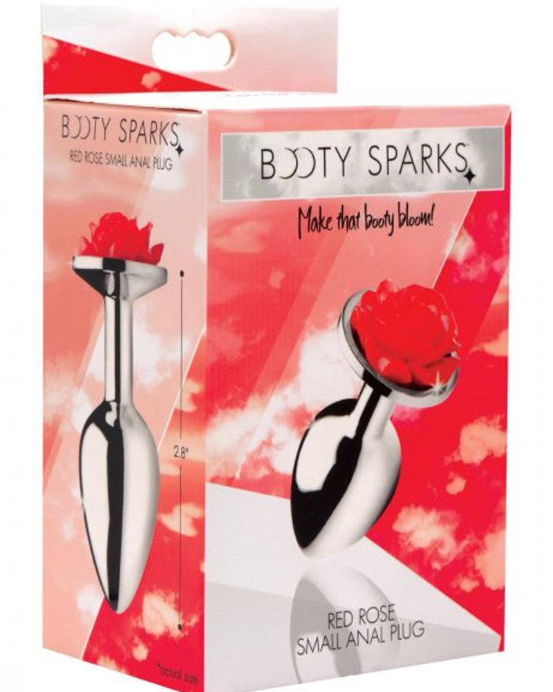 Booty Sparks Anal Plug Red Rose Small 3 Inches