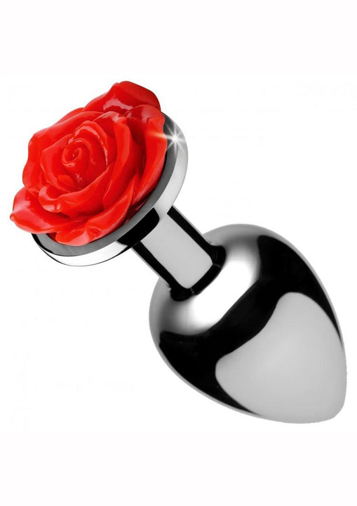 Tapón anal Booty Sparks Red Rose pequeño de 3 pulgadas