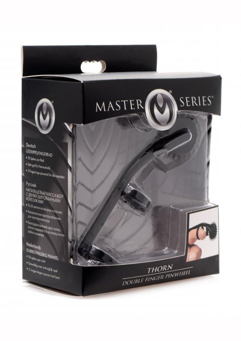 Master Series Thorn Double Finger Pinwheel Plastic Black