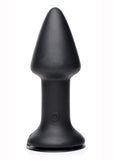 Master Series Mega Spade 10x Vibrating XL Plug Silicone Black 6.5 Inches